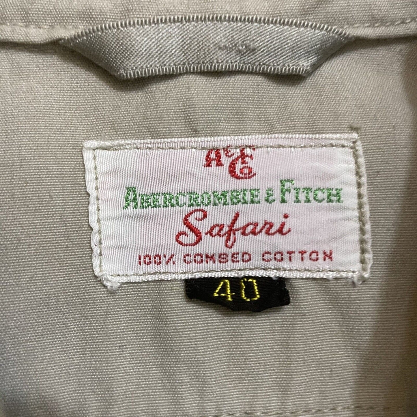 1960s Abercrombie & Fitch Safari Shirt Size 40