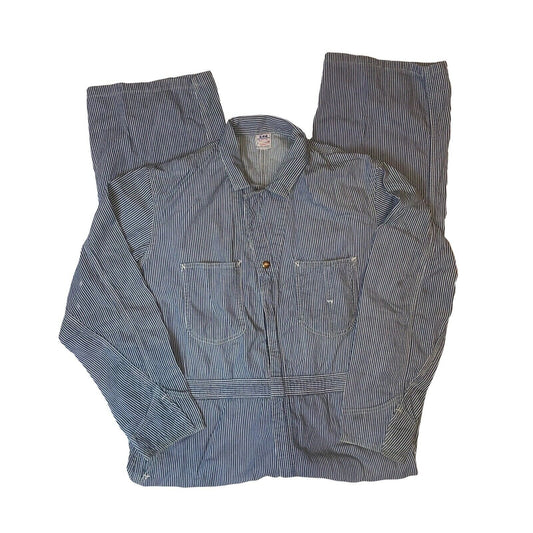 1950s Lee Sanforized Hickory Striped Union Made Coveralls