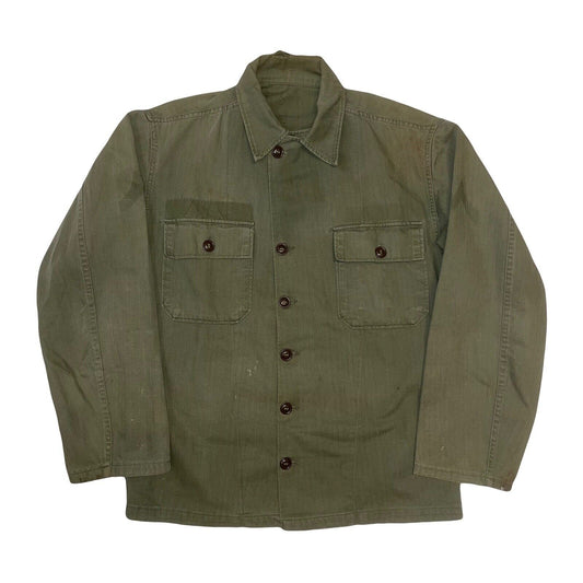 WW2 US Military HBT OG-107 Fatigue Sateen Button Up Shirt