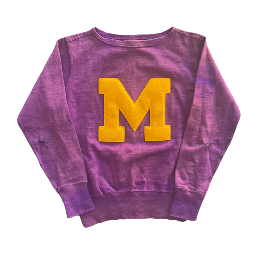 1930s 1940s Lowe Campbell Purple Letterman Sweater